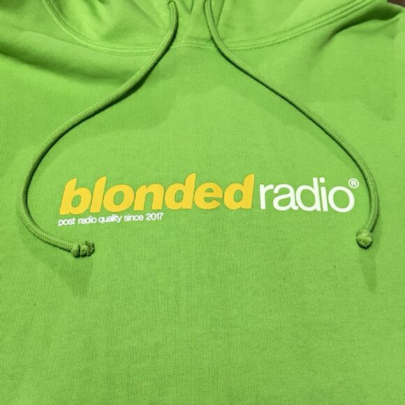 Official Frank Ocean Blonded Radio Hoodie Neon Green XL Blonde Merch - Picture 3 of 5